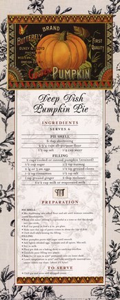 Framed Pumpkin Pie Print