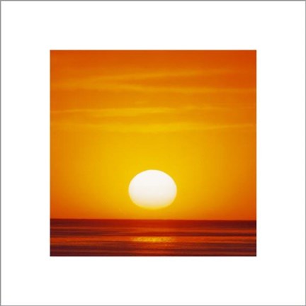 Framed Sunset Over Lake Michigan Print