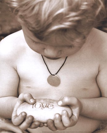 Framed Little Boy - Love Print