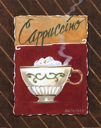 Framed Cup of Cappuccino Print