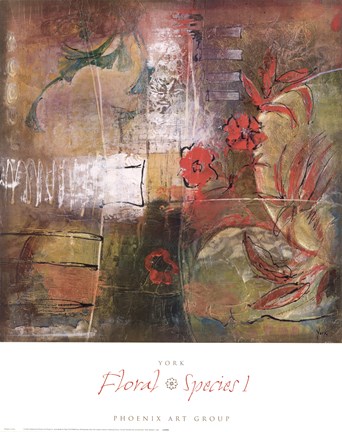 Framed Floral Species I Print