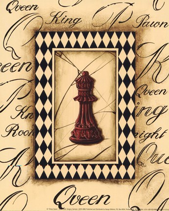 Framed Chess Queen - Mini Print