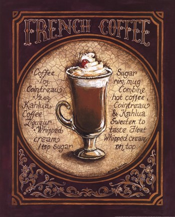 Framed French Coffee Print