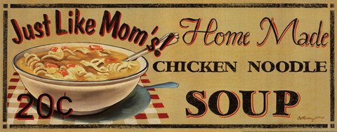 Framed Chicken Noodle Soup Print