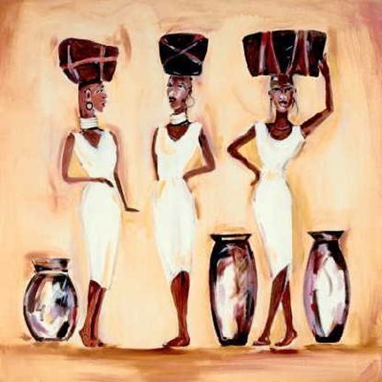 Framed Meeting At The Market II Print