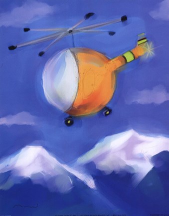 Framed Helicopter Print