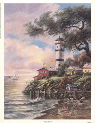 Framed Beacon Light Bay Print