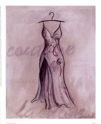 Framed Gray Gown Print