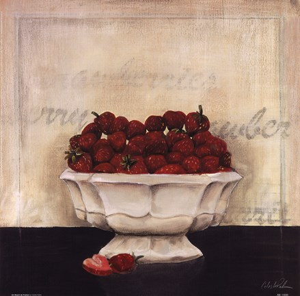 Framed Un Desrt De Fraises Print
