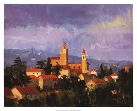 Framed Hills Of Vinci Print