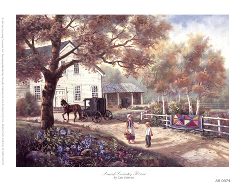 Framed Amish Country Home Print