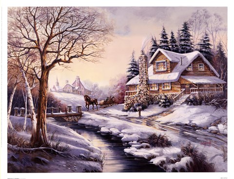 Framed Reflections At Twilight Print