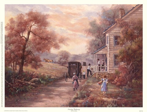 Framed Sunday Gathering Print