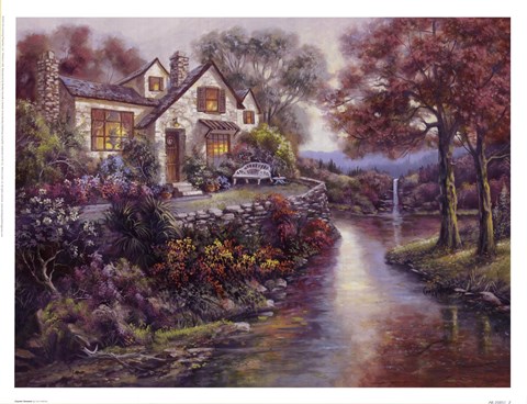 Framed Crystal Streams Bungalow Print