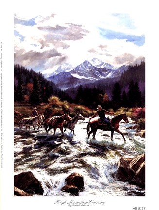 Framed High Mountain Crossing Print