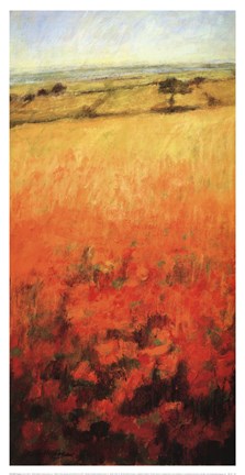 Framed Field With Poppies Print