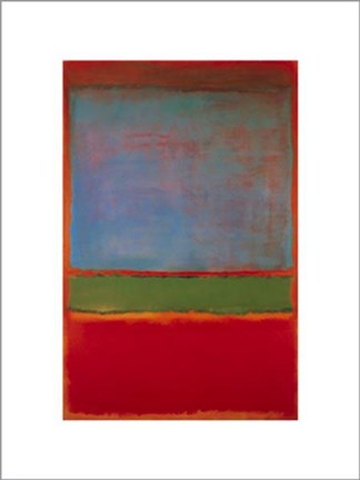 Framed Violet Green And Red Print