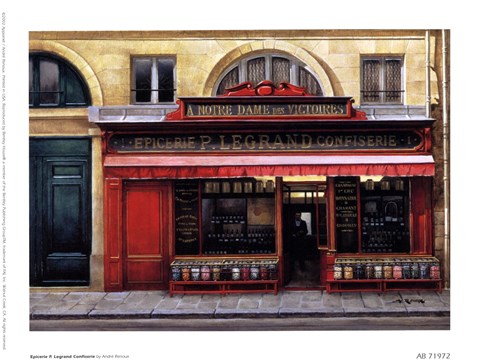 Framed Epicerie P. Legrand Confiserie Print