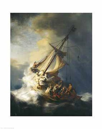 Framed Storm On The Sea Of Galilee Print