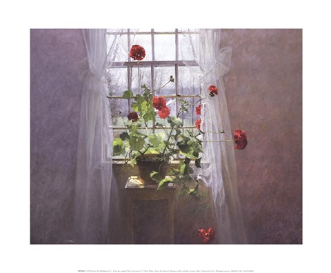 Framed Red Geraniums (Small) Print