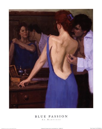 Framed Blue Passion Print