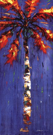 Framed Coastal Palm II Print