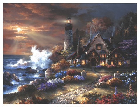 Framed Guardian Of Light Print