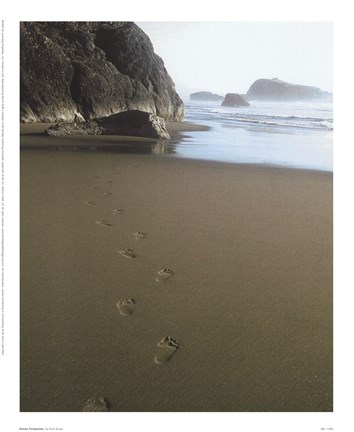 Framed Ocean Footprints Print