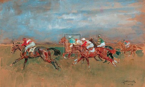 Framed Start Newmarket Print