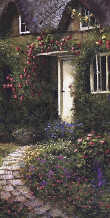 Framed Cobblestone Entry I Print