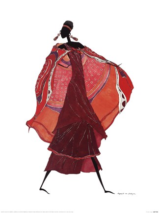 Framed Samburu In Beaded Earrings Print