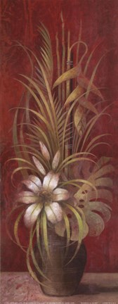 Framed Bamboo and Lilies Print