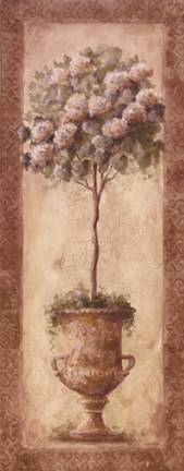Framed Floral Topiary I Print