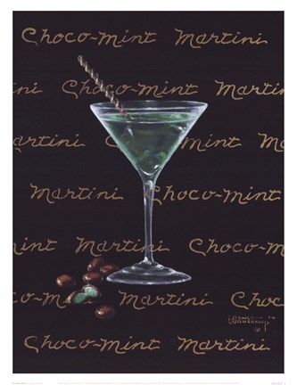Framed Choco-Mint Martini Print