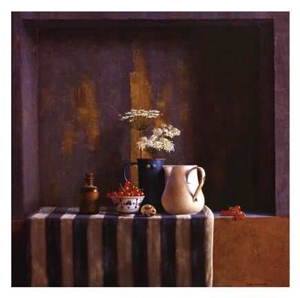 Framed Striped Still Life II Print