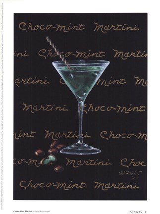 Framed Choco-Mint Martini Print