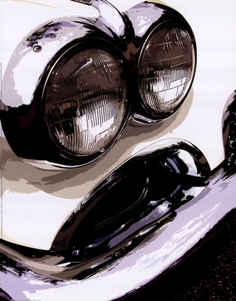 Framed Tail Fins And Two Tones IV Print