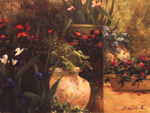 Framed Flower Pots Right Print