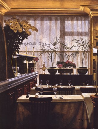 Framed Chez Benoit Print