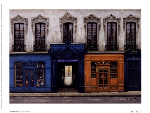 Framed Bleu Boutique Print