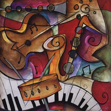 Framed Jazz It Up II Print