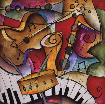 Framed Jazz It Up II Print