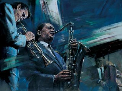 Framed Blue Cool Print