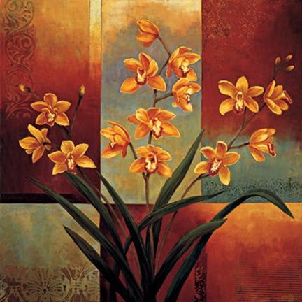 Framed Orange Orchid Print