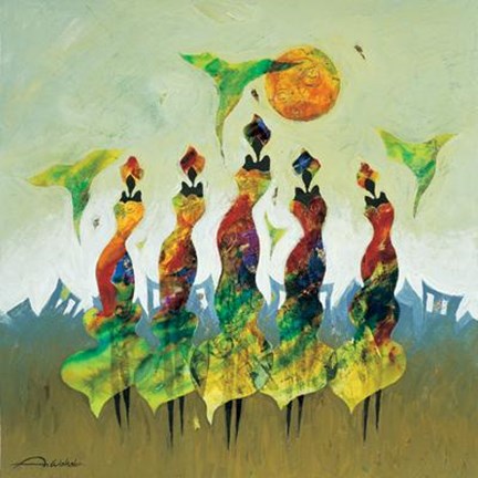 Framed Flexible Figures 1 Print