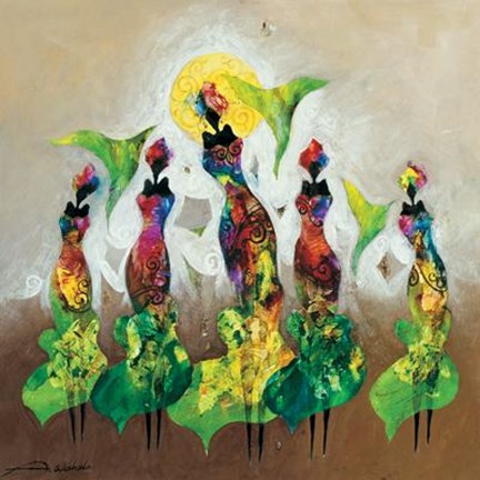 Framed Flexible Figures 2 Print