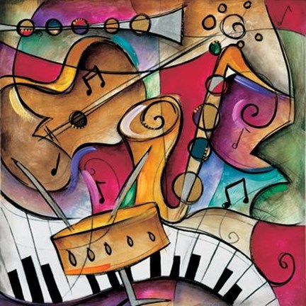 Framed Jazz It Up II Print