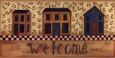 Framed Words Of Welcome Print