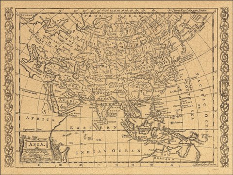 Framed Asia, 1802 Print