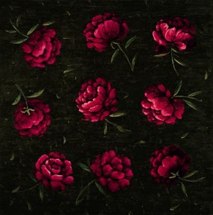 Framed Study In Red Print